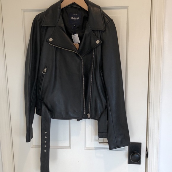 NWT Madewell Leather Motorcycle Jacket - Picture 6 of 11